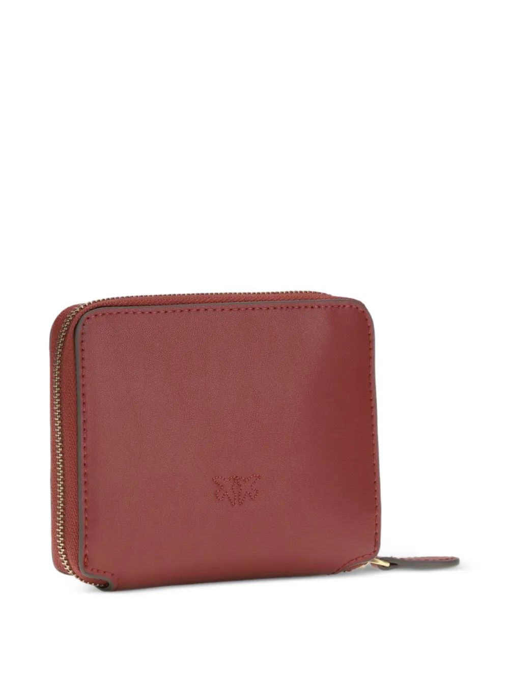  Pinko Zip-around Appliqué Leather Wallet - Red 