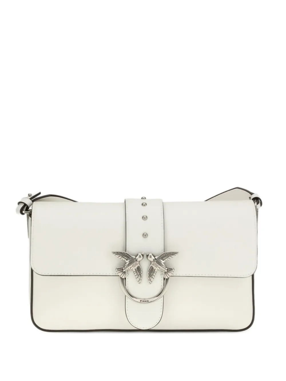 PINKO slouchy studs leather wallet - Bianco