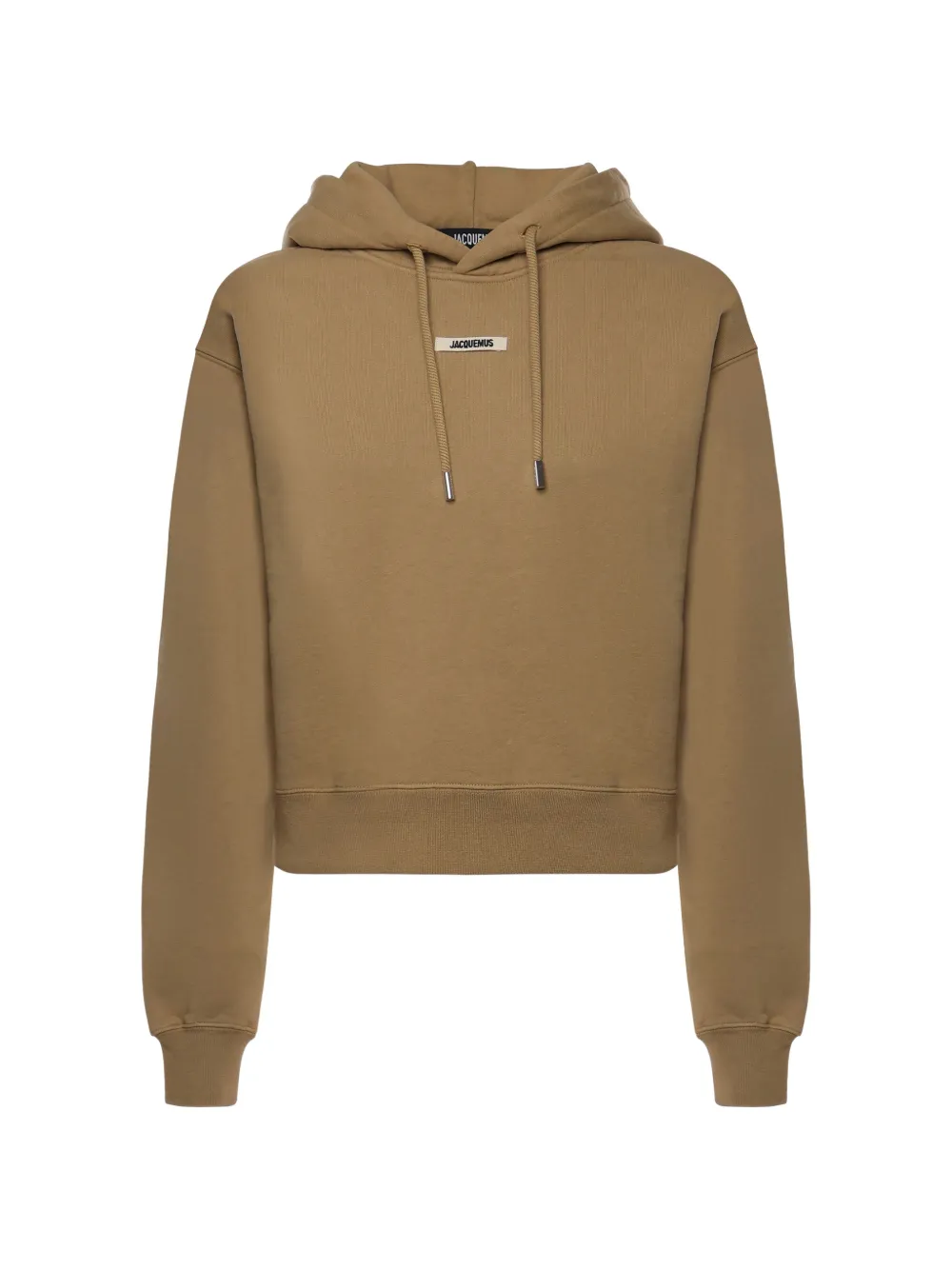 Jacquemus logo-plaque hoodie - Toni neutri