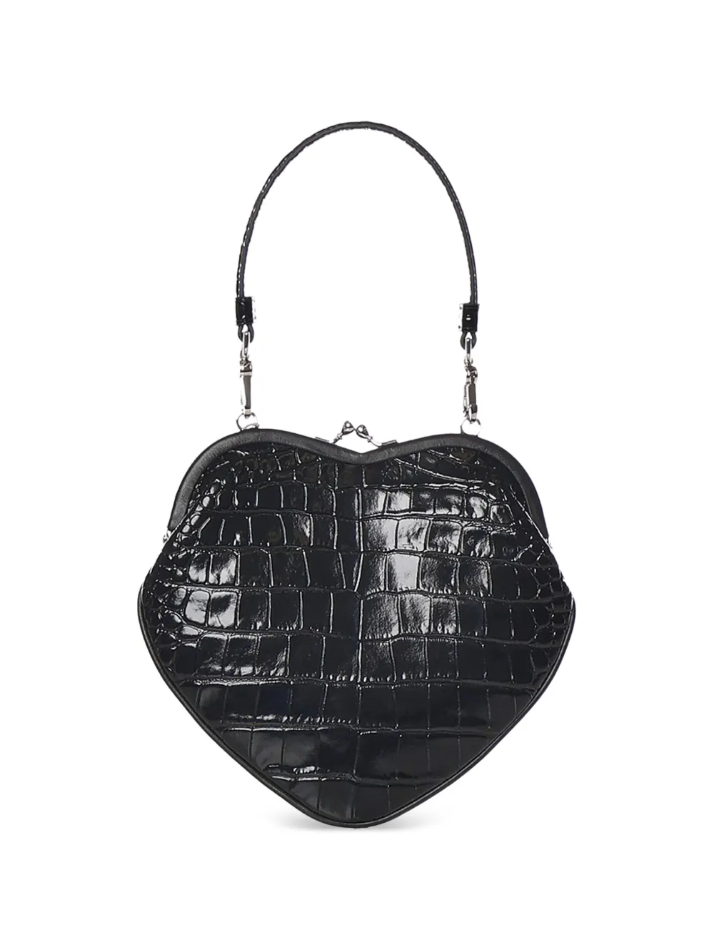 Vivienne Westwood Heart leren shopper met reliëf Zwart