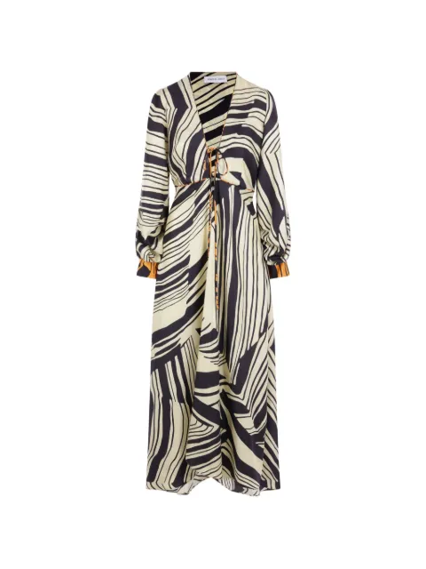 Raquel Diniz long-sleeve printed midi dress