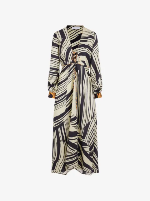 Raquel Diniz abstract print V-neck dress