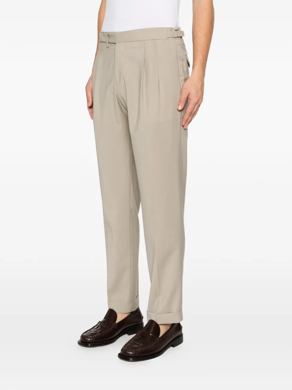 Briglia 1949 Broek met geplooid detail Beige
