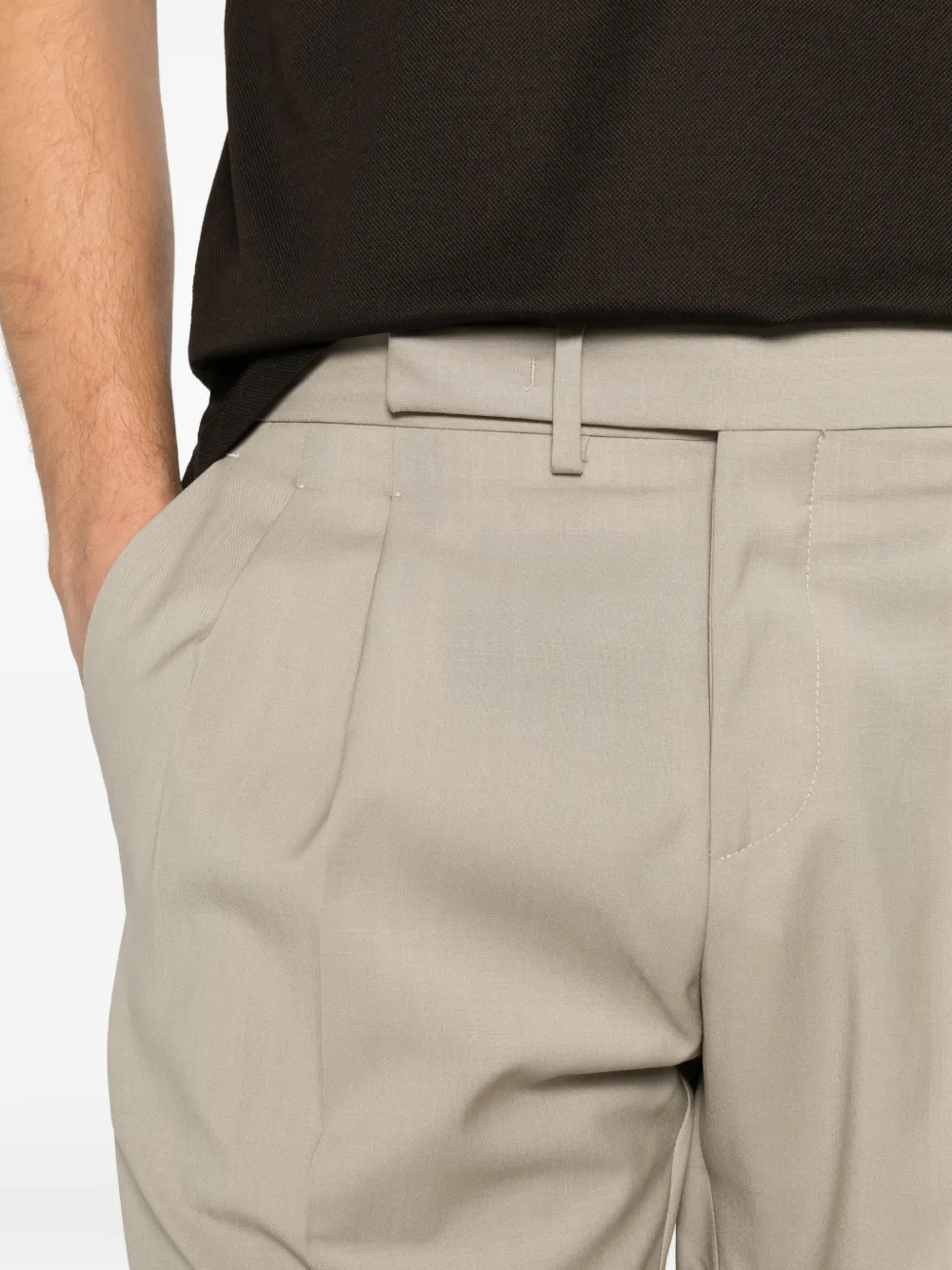 Briglia 1949 Broek met geplooid detail Beige
