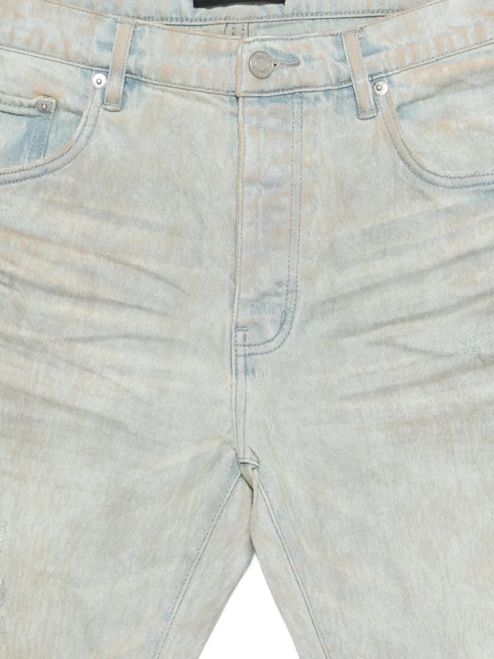 Purple Brand P001 Mud gerafelde jeans Blauw