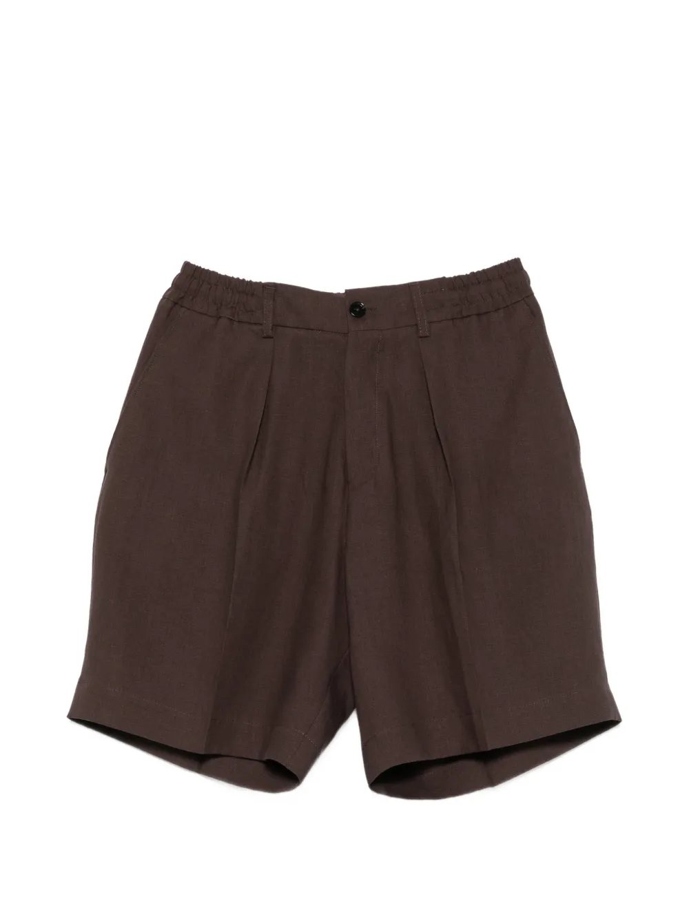 BE ABLE pleated elasticated-waist shorts - Marrone