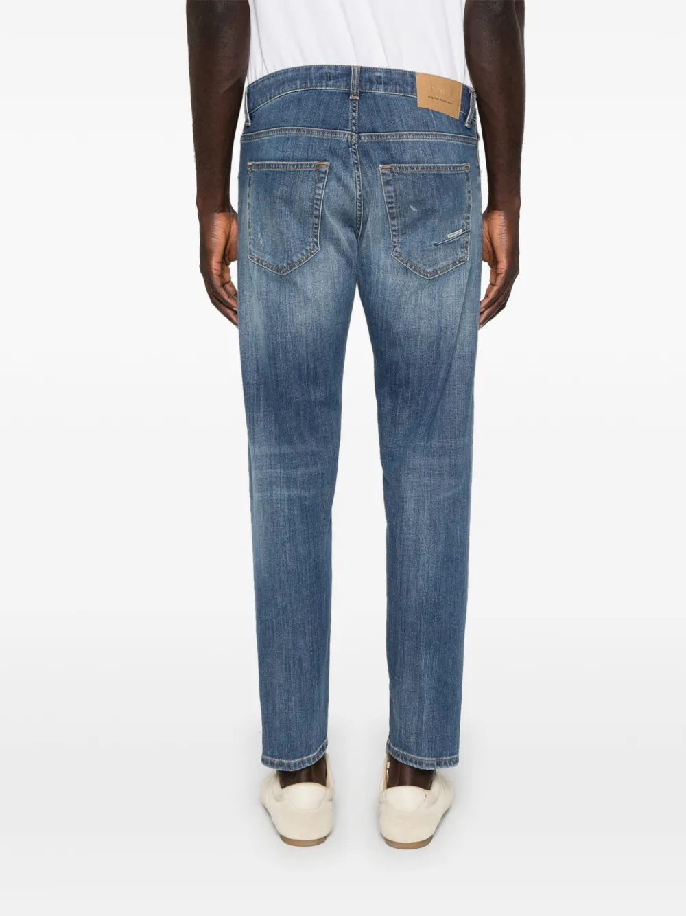 michael coal Gerafelde jeans met vervaagd effect Blauw