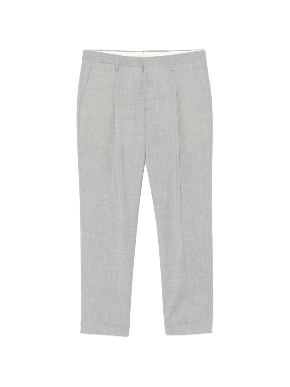 Briglia 1949 pleated crosshatch-texture trousers - Grigio
