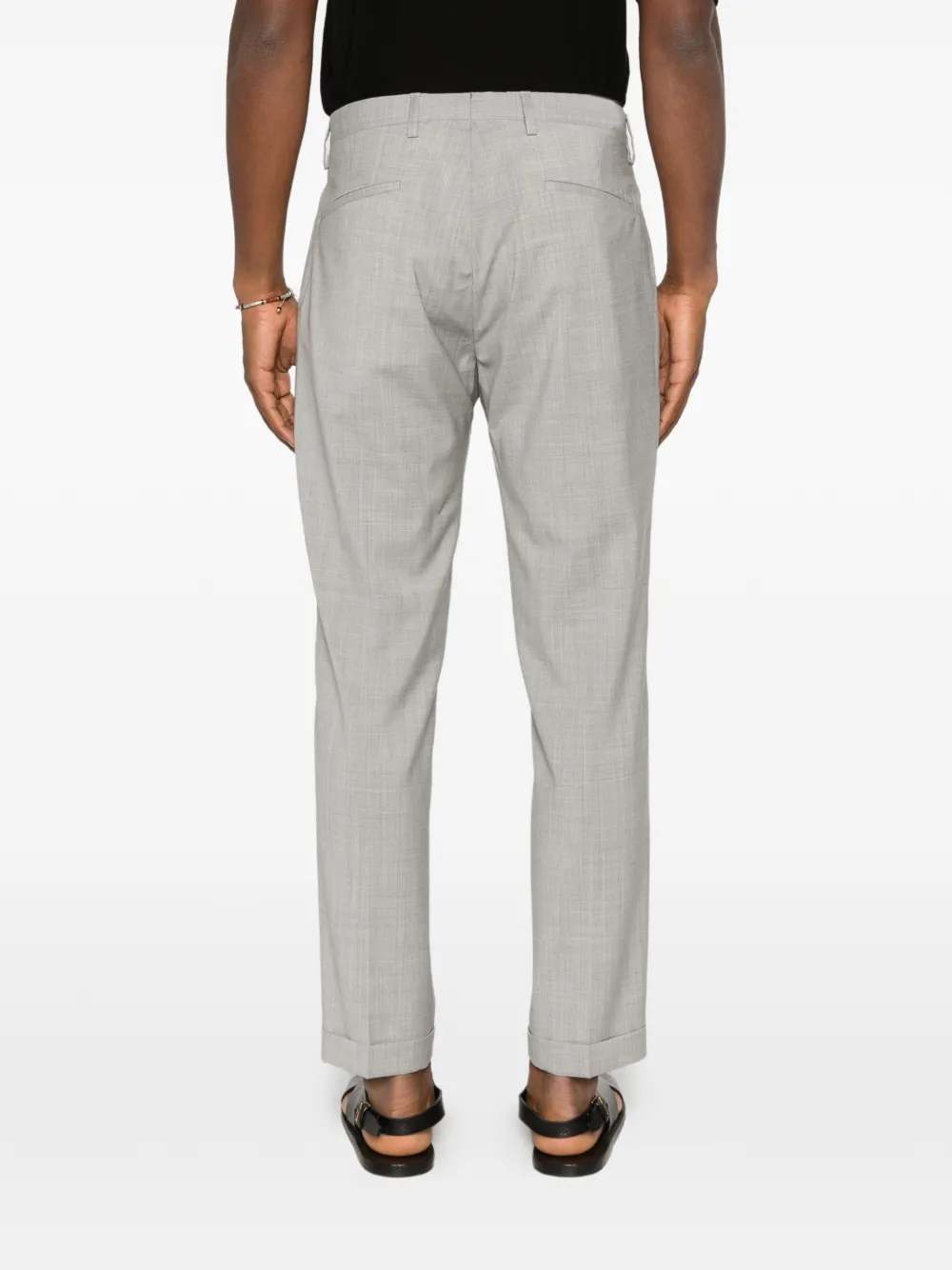 Briglia 1949 Broek met plooien en textuur Grijs