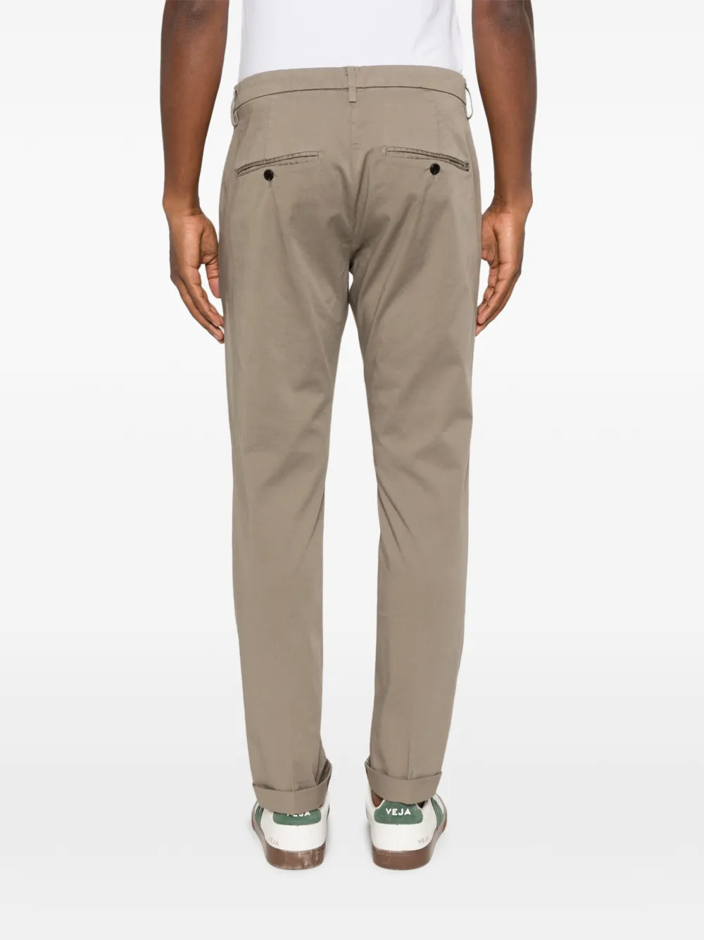 DONDUP Chino met toelopende pijpen Bruin