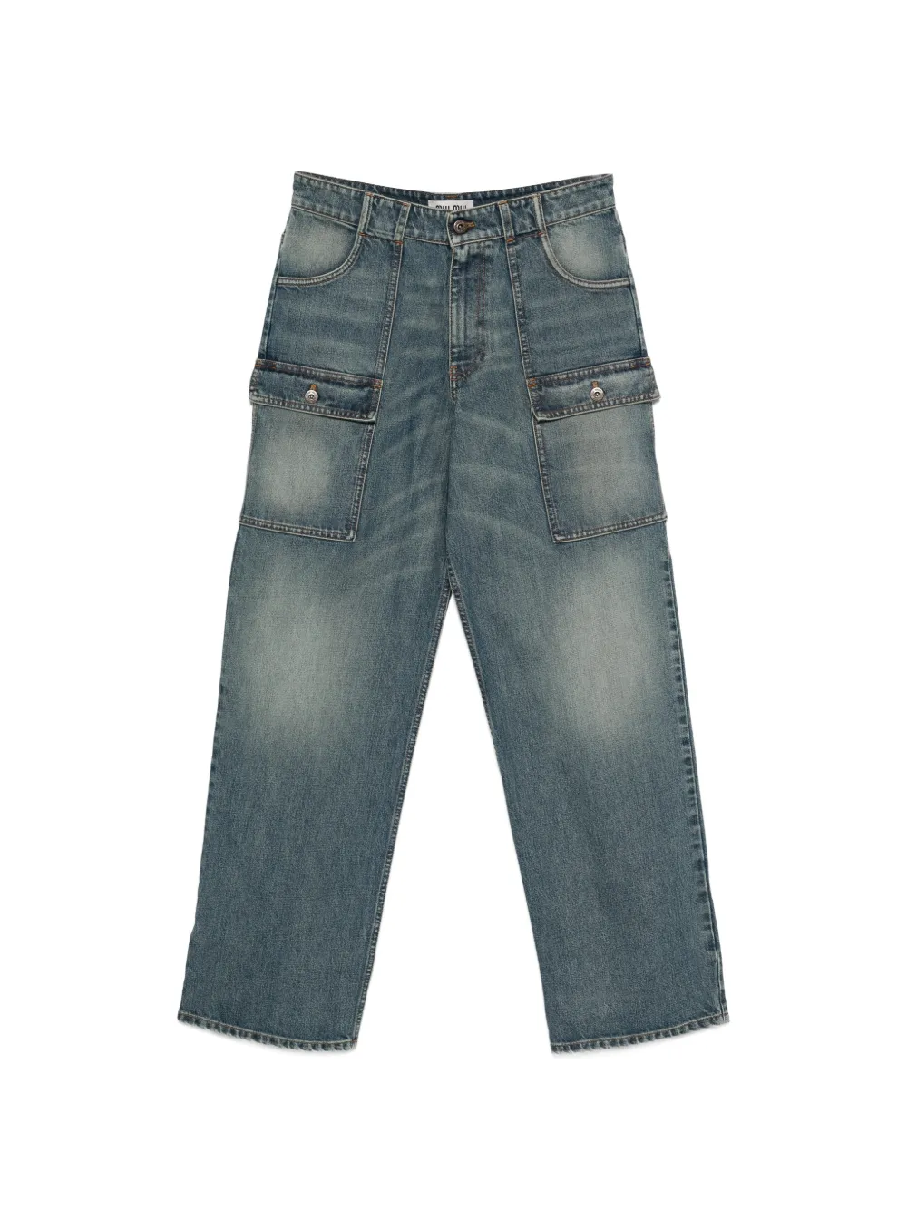 Miu Miu blue cargo jeans