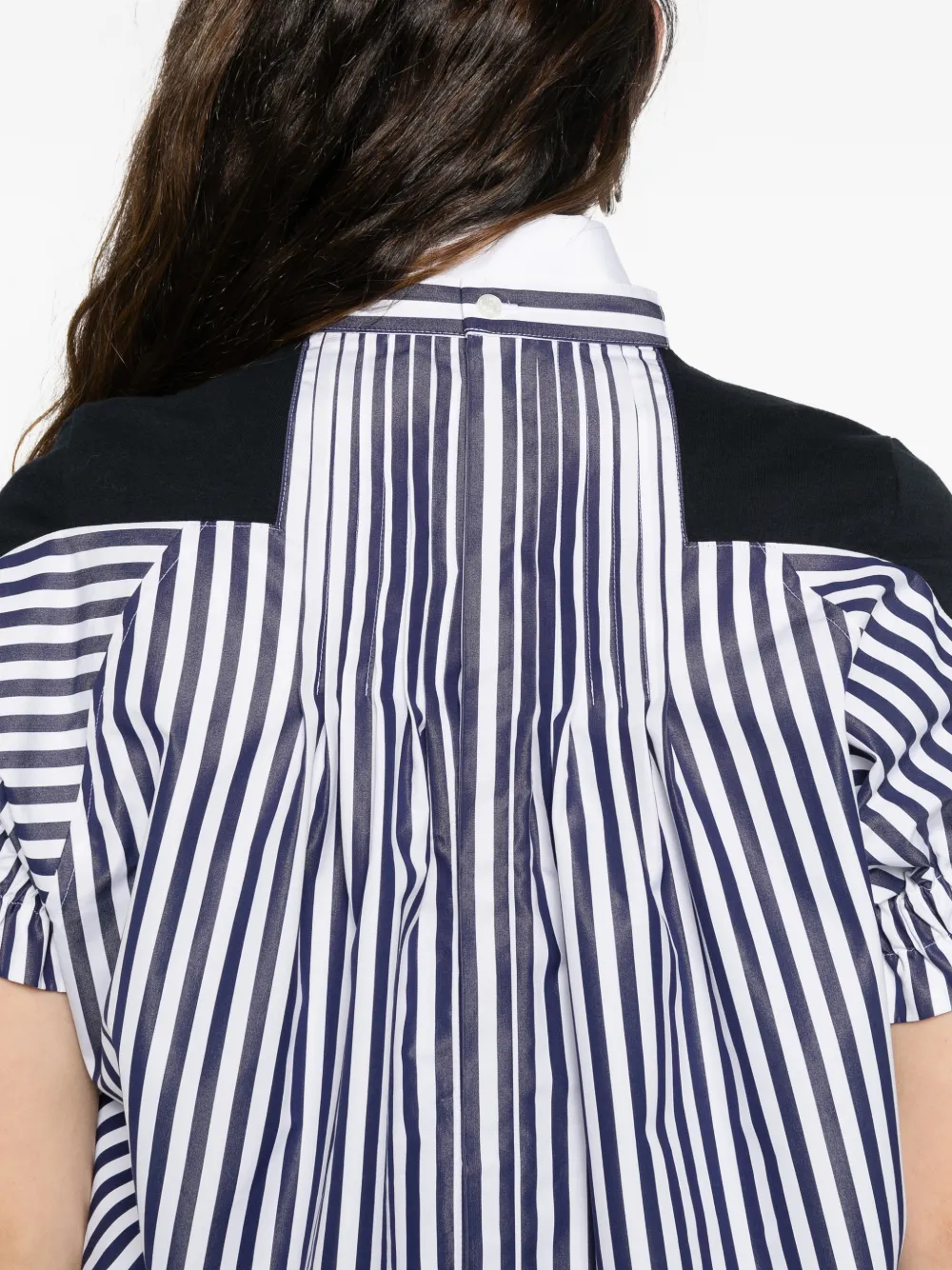 sacai Gestreept T-shirt met zak Blauw