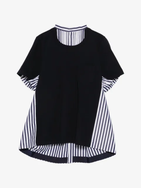 sacai stripe pocket T-shirt