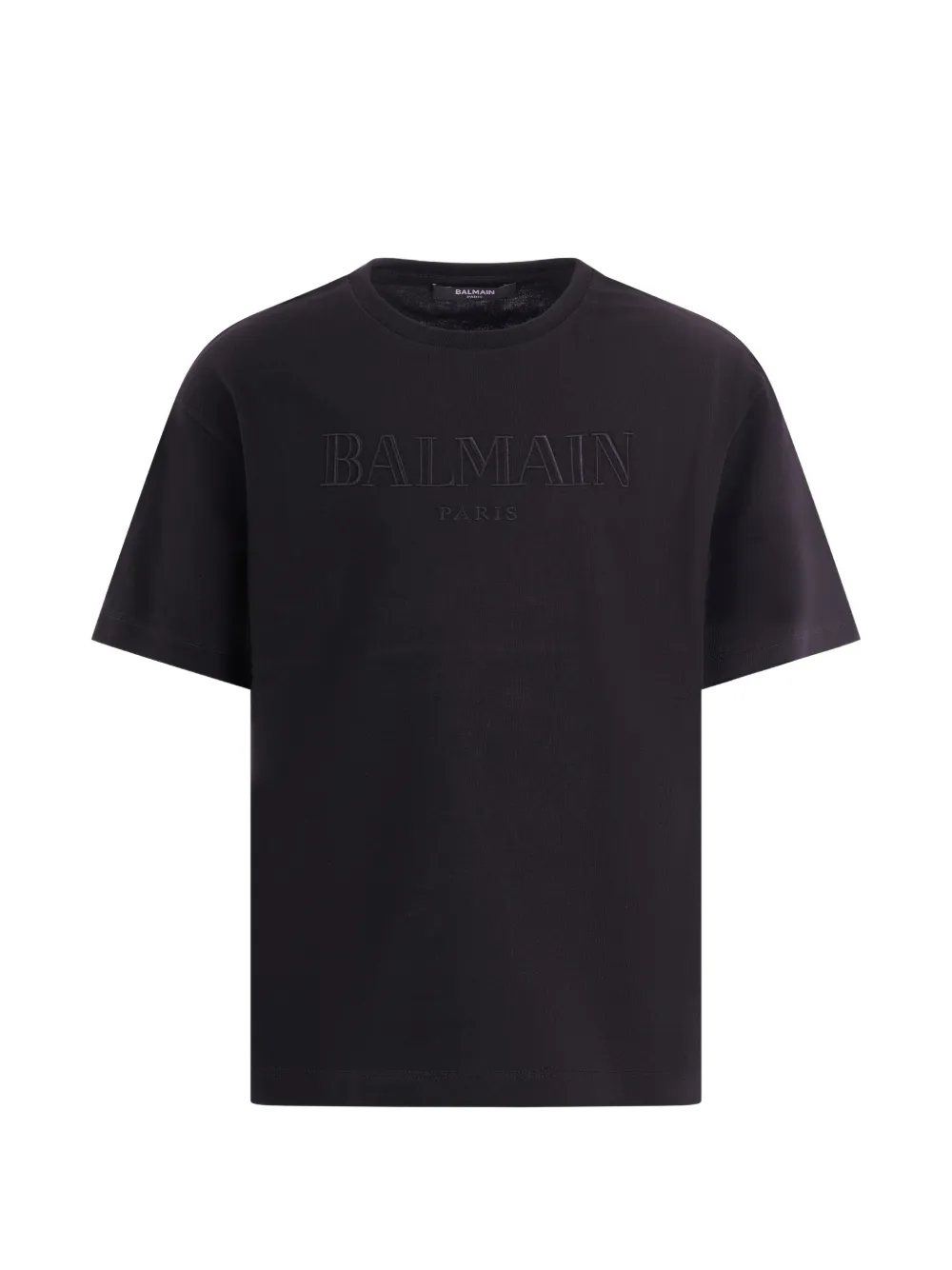 Balmain Kids embossed-logo T-shirt - Nero