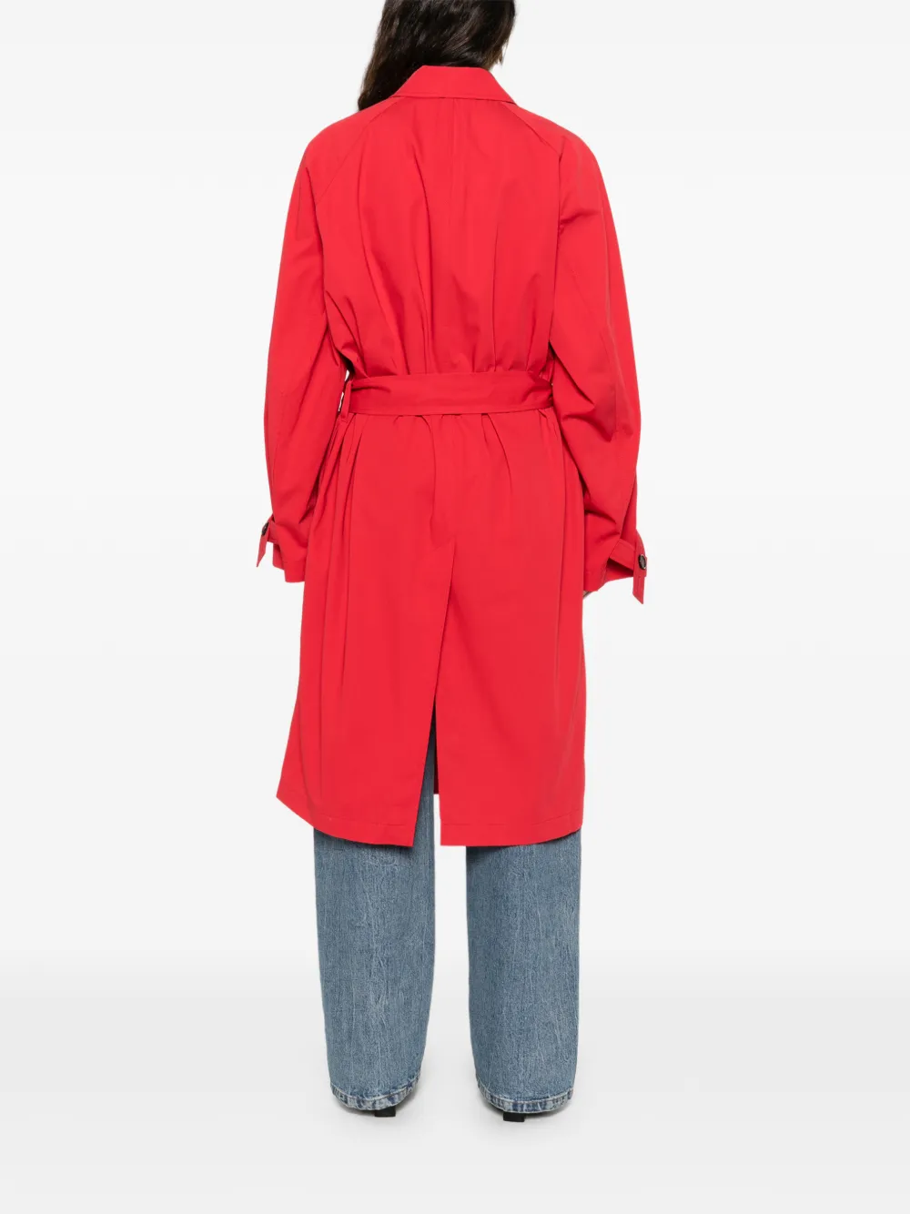 TOTEME Trenchcoat met knoopsluiting en ceintuur Rood