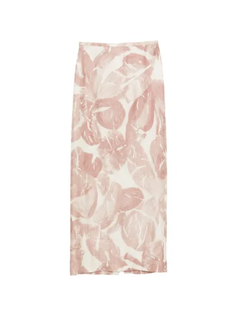 Alysi pront-detail midi skirt