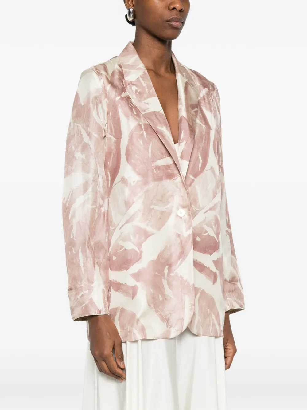  Alysi Monopetto Floral Single-breasted Jacket - Neutrals 