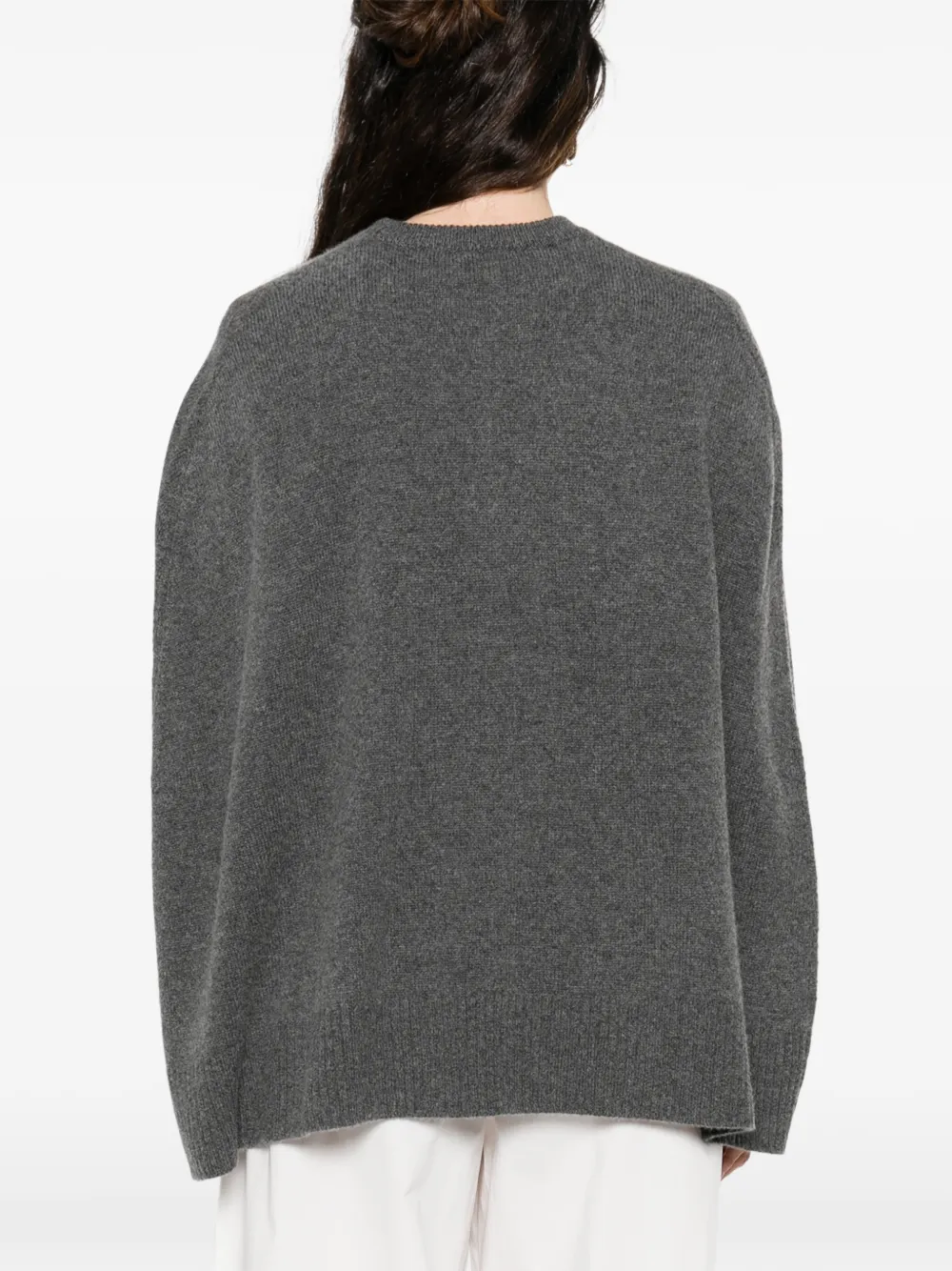 TOTEME Gebreide cape met ronde hals Grijs