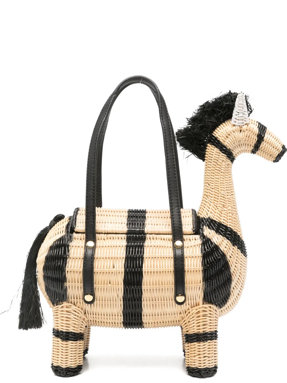 SERPUI Lewis Zebra striped tote bag - Toni neutri