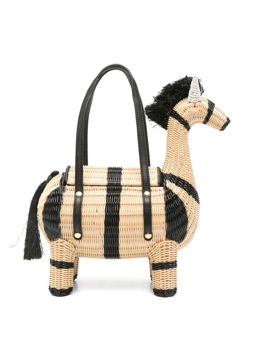SERPUI Lewis Zebra striped tote bag - Toni neutri