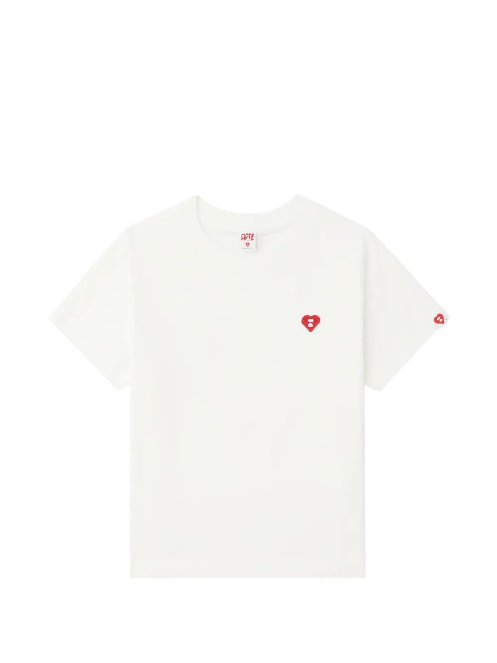 APEE™ by *A BATHING APE® heart-embroidered T-shirt - Bianco