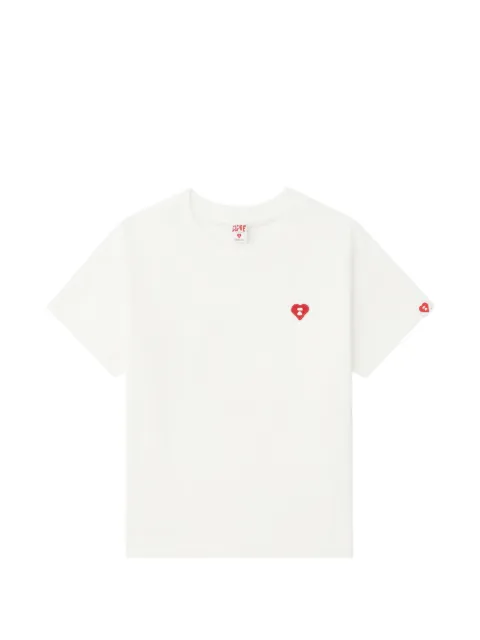 A BATHING APE® heart-embroidered T-shirt