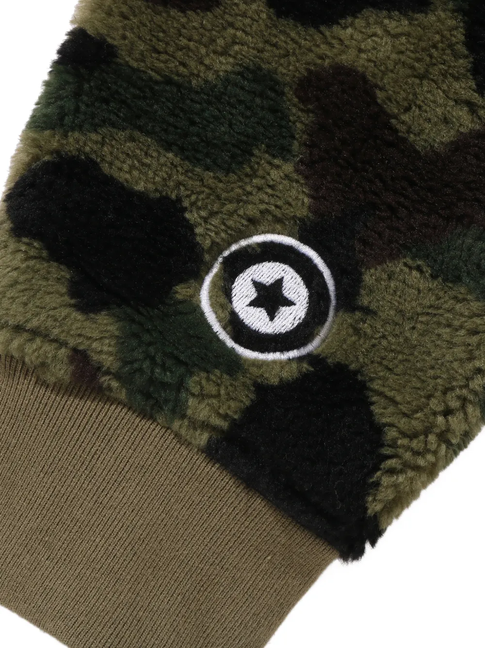A BATHING APE Hoodie met camouflageprint Groen