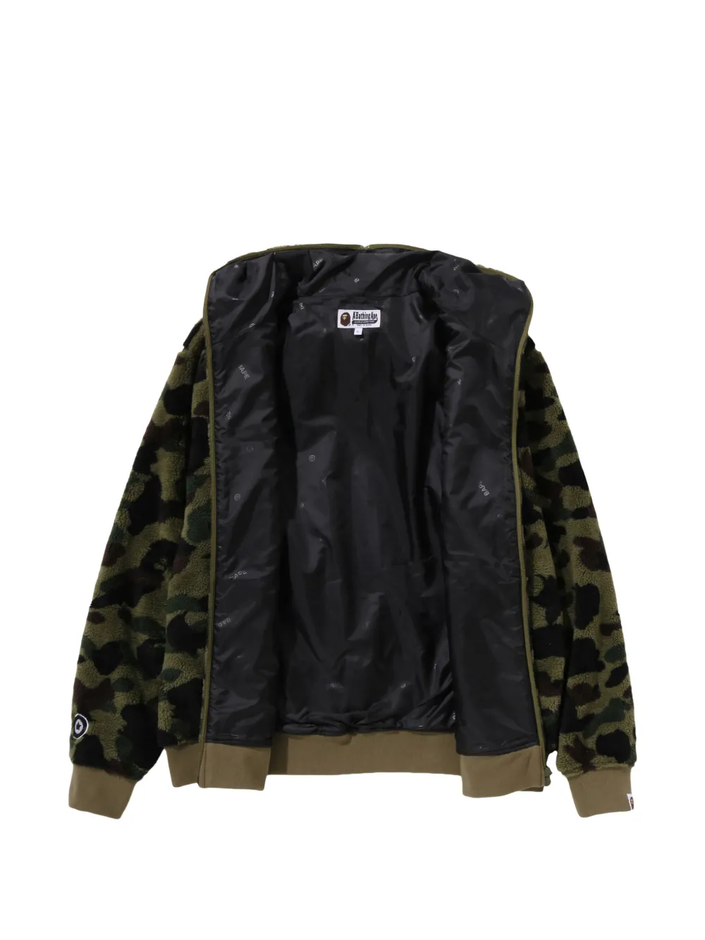 A BATHING APE Hoodie met camouflageprint Groen