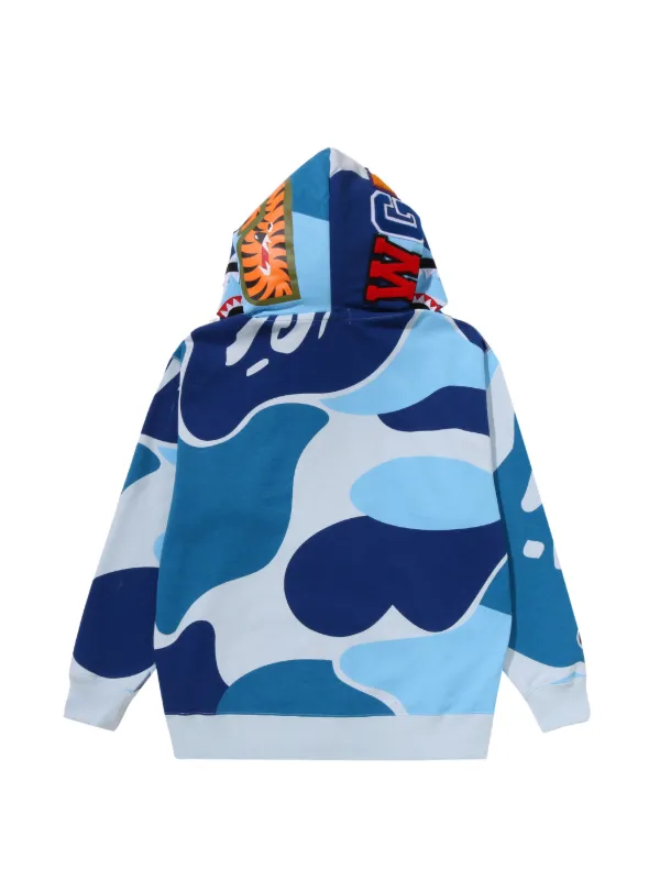 A BATHING APE® Camo Shark パーカー | ブルー | FARFETCH JP