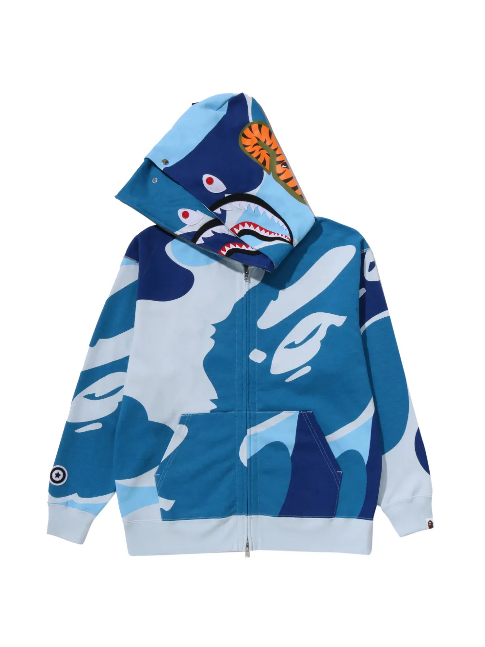 A BATHING APE® Camo Shark パーカー | ブルー | FARFETCH JP