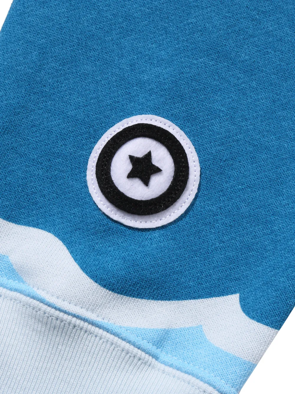 A BATHING APE Mega ABC Camo Double Shark hoodie Blauw