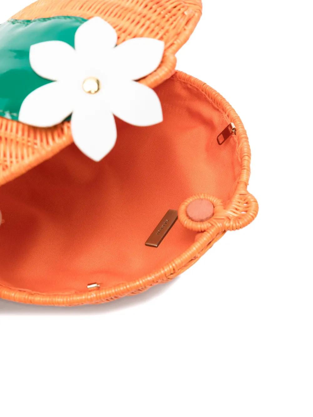 SERPUI flower embellished clutch bag - Oranje