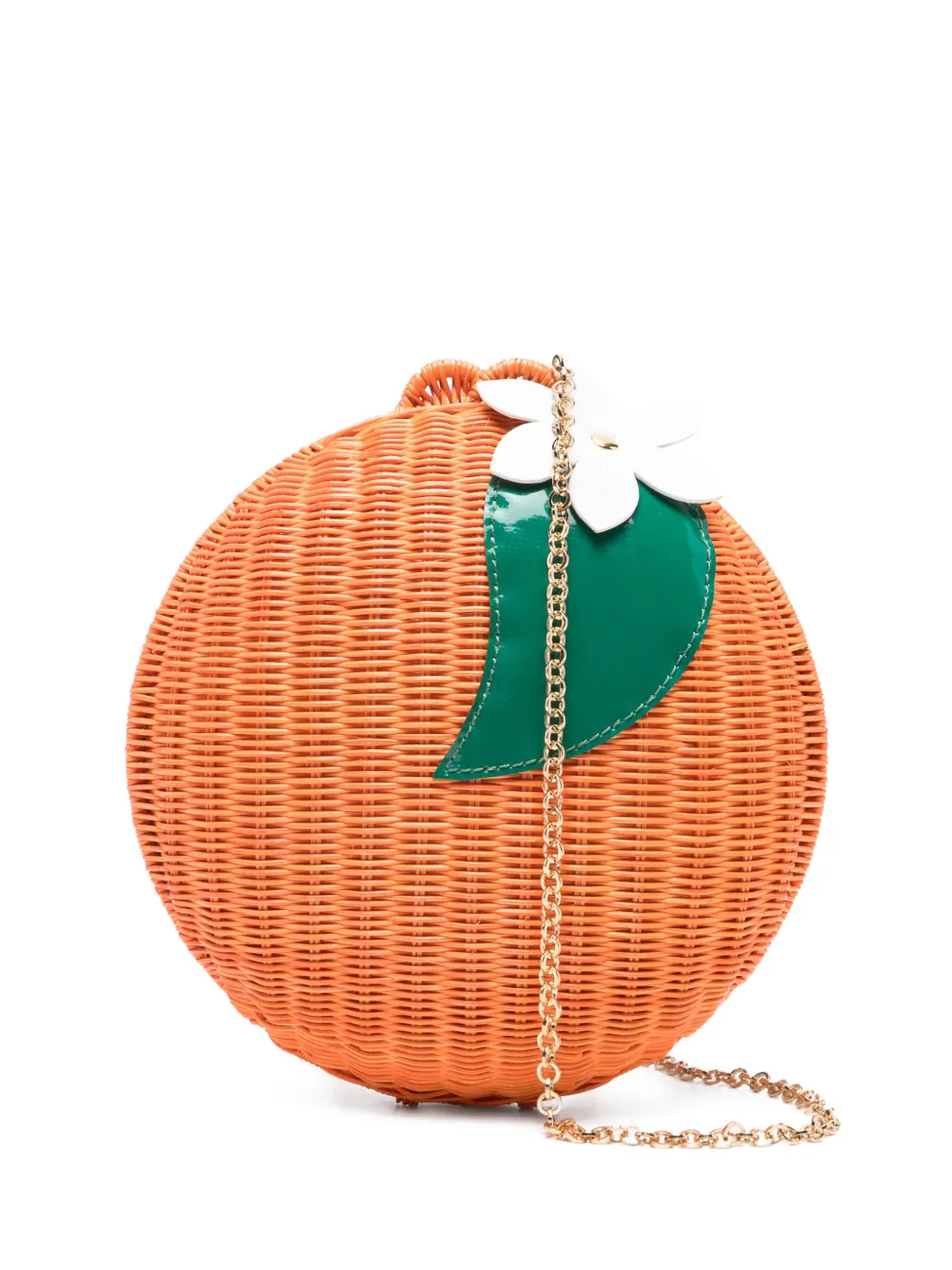 SERPUI flower embellished clutch bag - Arancione