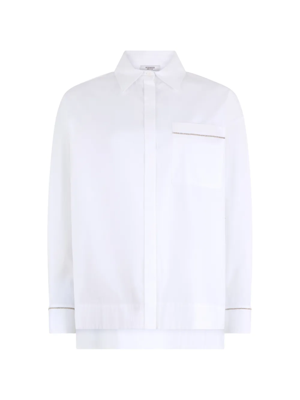 Peserico long-sleeve pocket shirt - Weiß