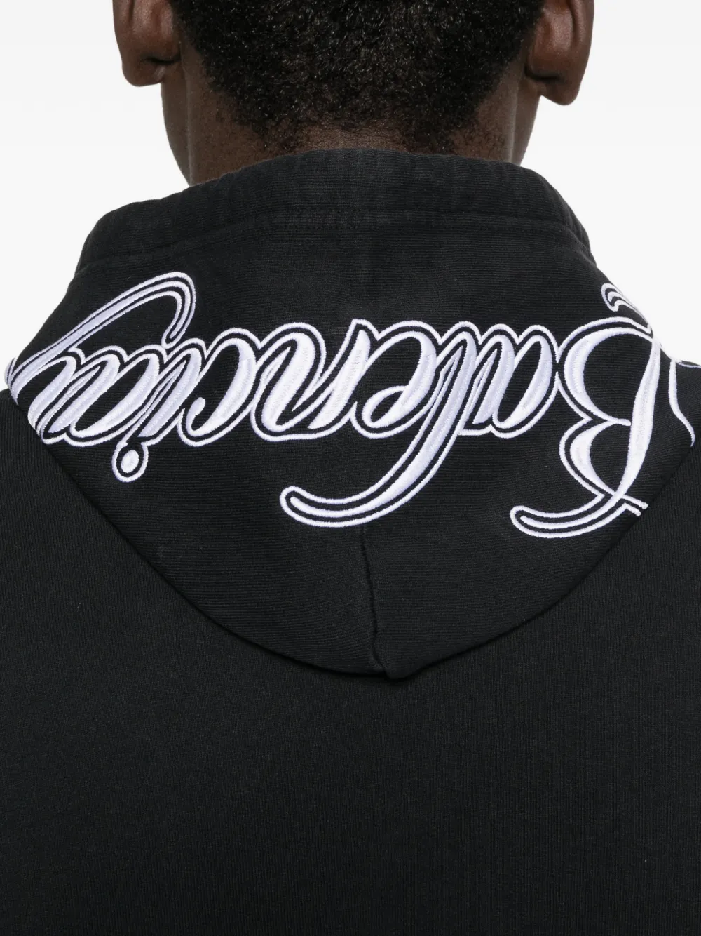 Balenciaga Hoodie met cursief logodetail Zwart