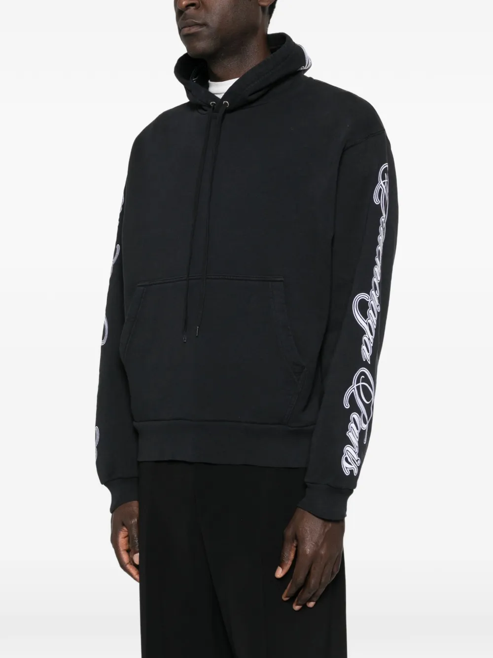 Balenciaga Hoodie met cursief logodetail Zwart