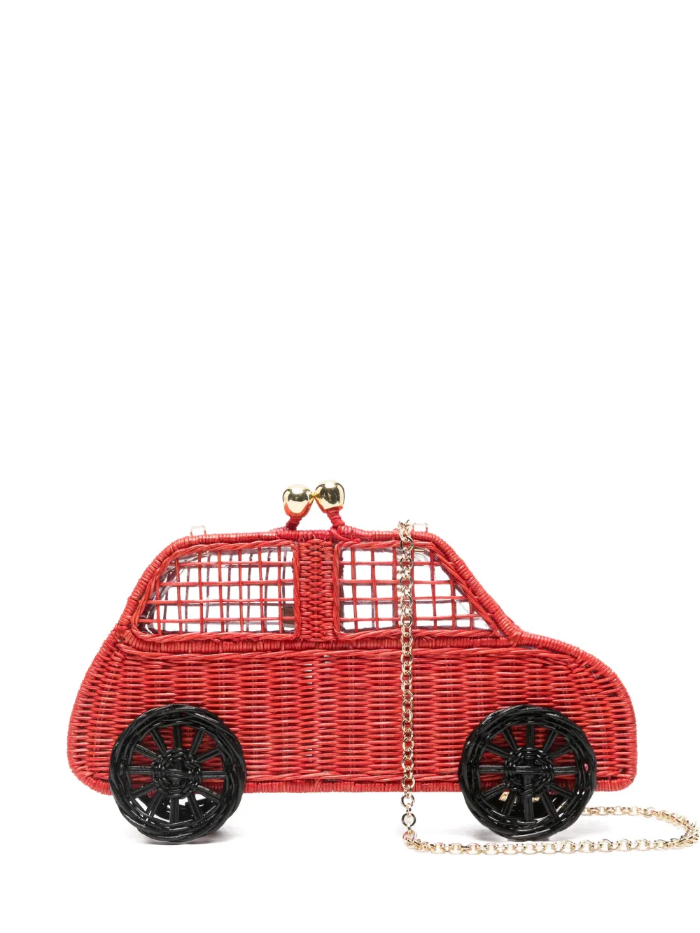 SERPUI Cinquecento woven car clutch bag - Rosso
