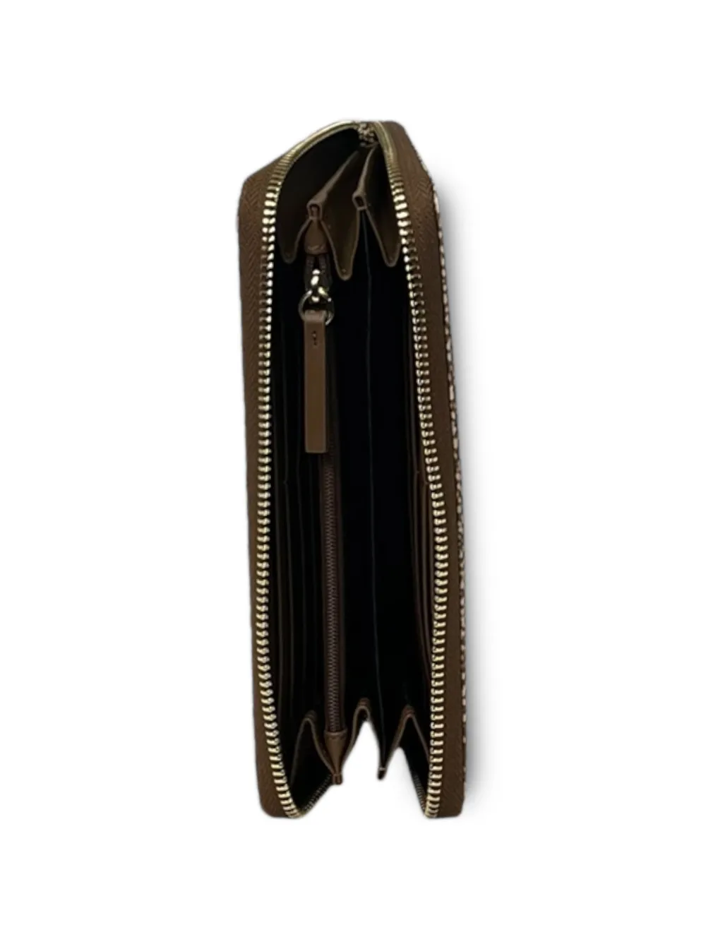 Borbonese Portemonnee met rits en print Beige