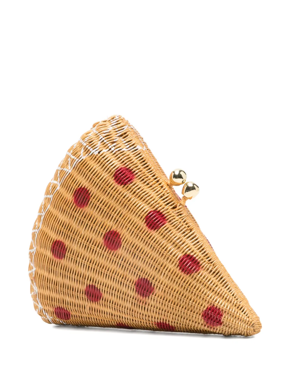  Serpui Pizza Clutch Bag - Neutrals 