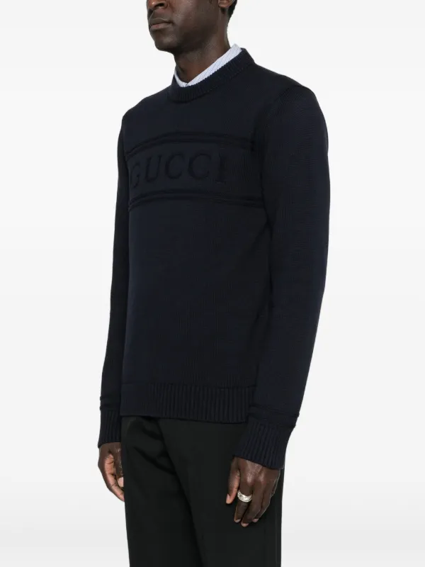 Gucci ロゴ セーター | ブルー | FARFETCH JP