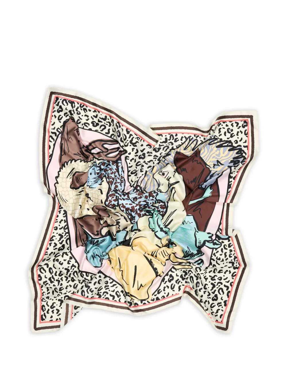 BIMBA Y LOLA Sjaal met dierenprint Beige