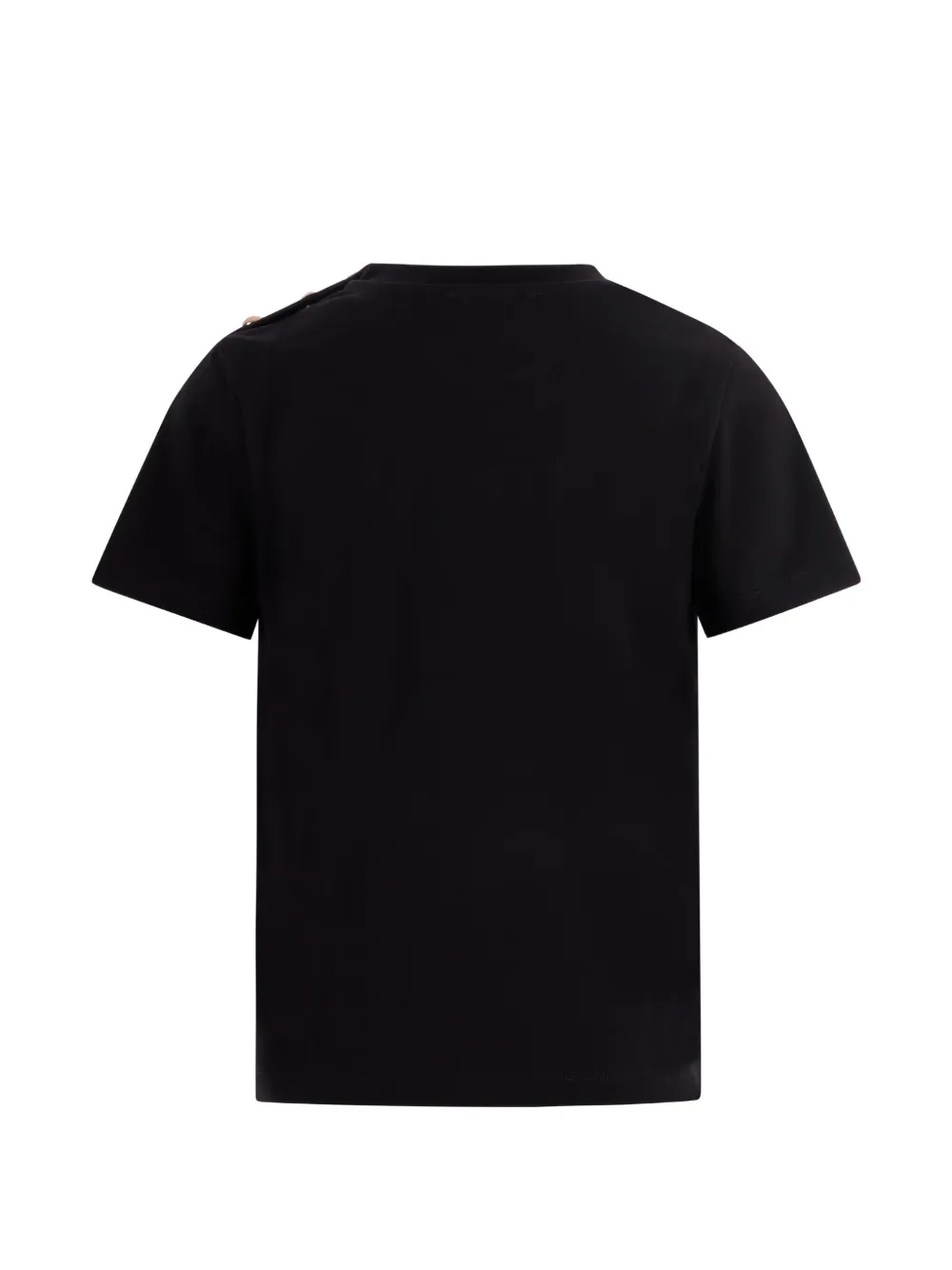 Balmain Kids T-shirt met geborduurde knoop Zwart