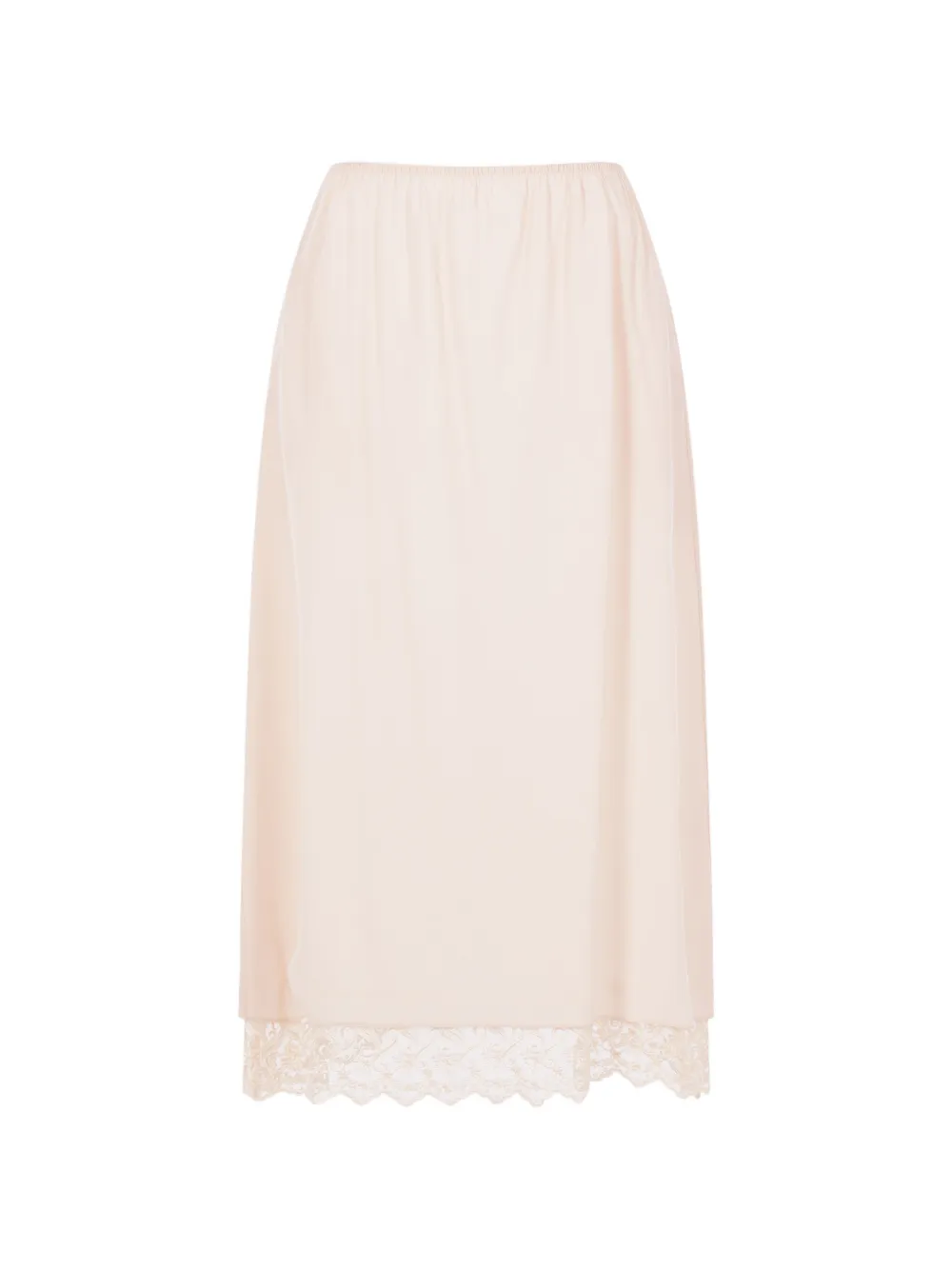 Simone Rocha lace-trim midi skirt - Toni neutri