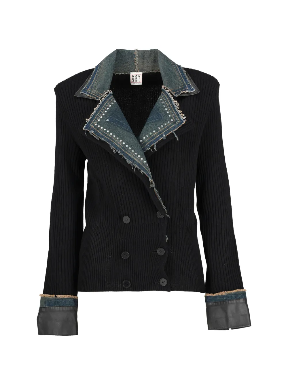 Mondrian double-breasted jacket - Nero