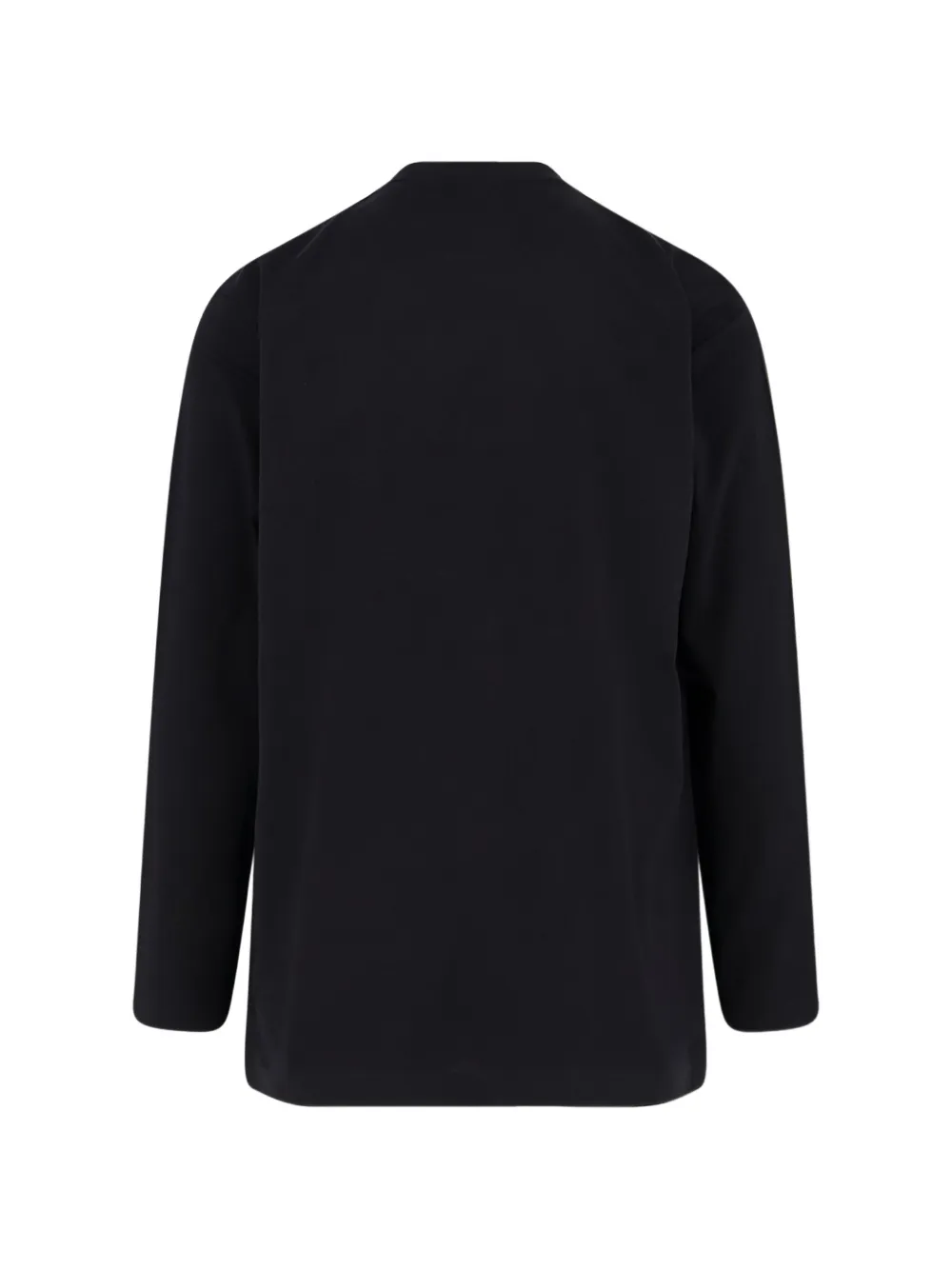 Y-3 logo-print long-sleeved T-shirt - Zwart