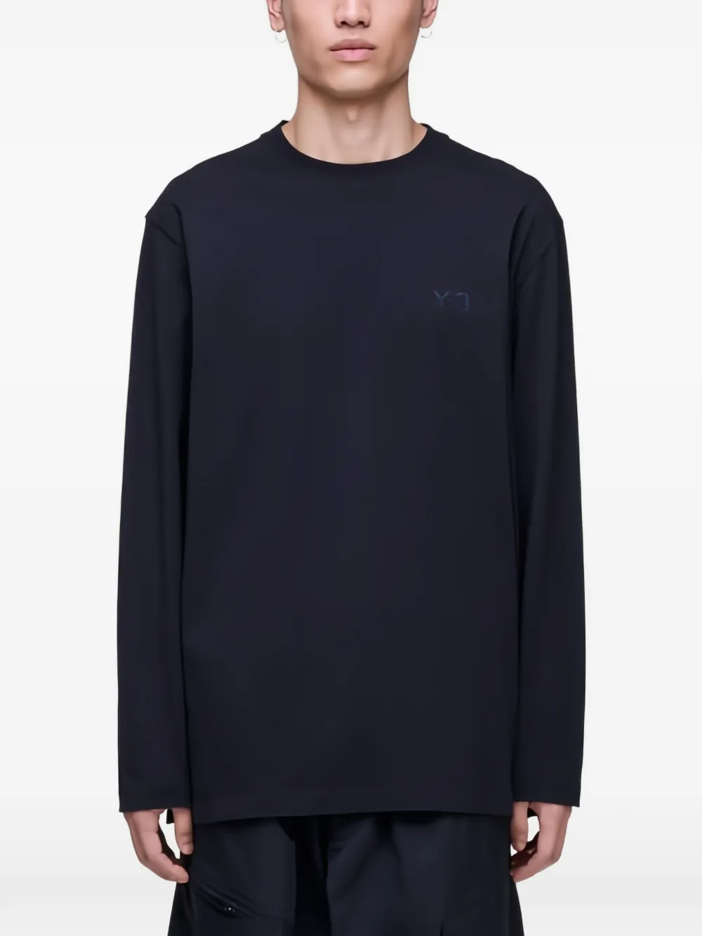 Y-3 logo-print long-sleeved T-shirt