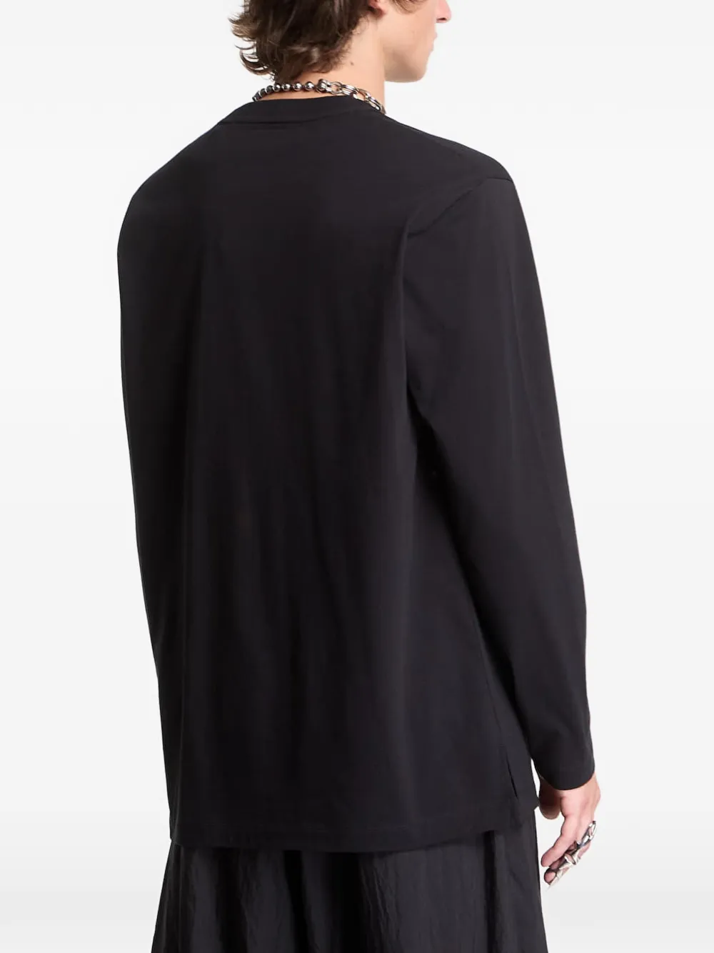 Y-3 T-shirt met lange mouwen en logo-print Zwart