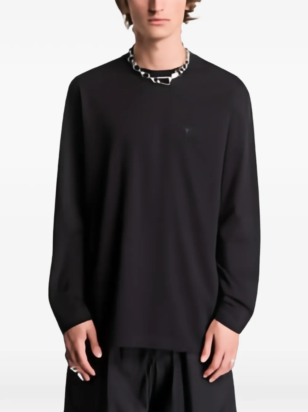 Y-3 logo-print long-sleeved T-shirt