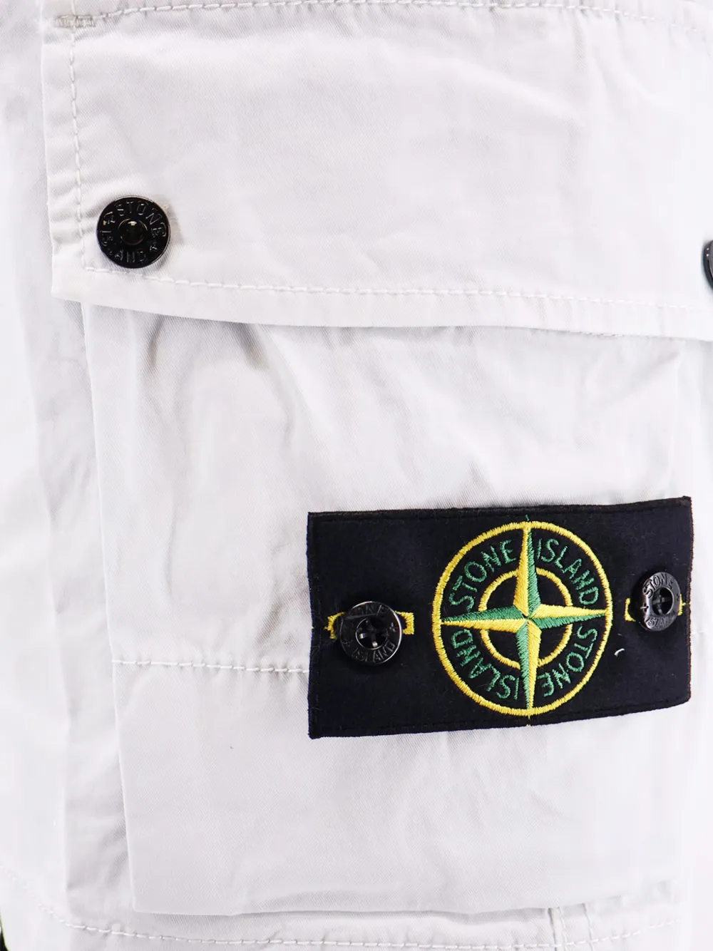 Stone Island Cargo shorts met logopatch Blauw