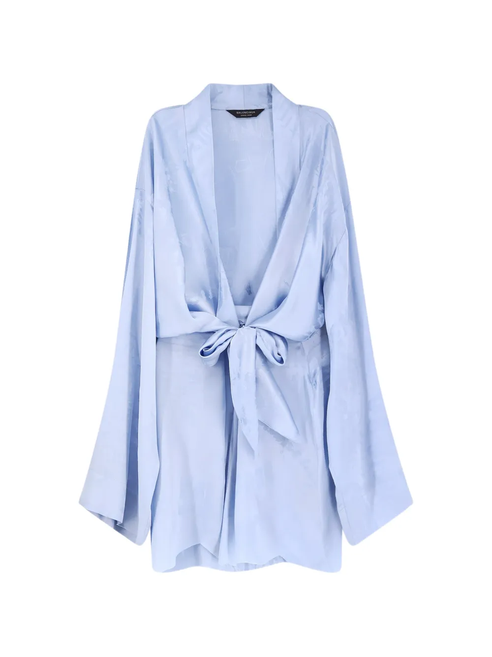 Balenciaga wrap silk mini dress